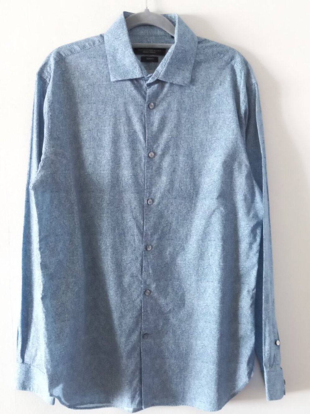 JOHN VARVATOS 100% cotton printed slim fit button up shirt